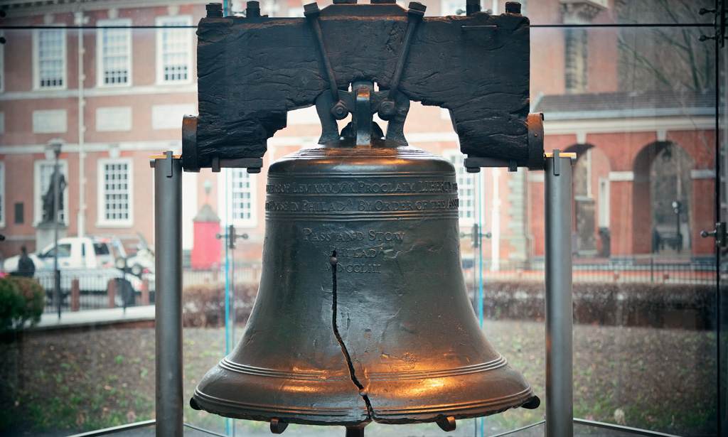 Liberty Bell and Independence Hall in Philadelphia