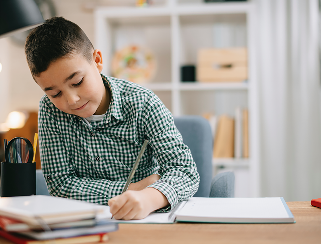 Homeschool Accreditation - Young boy studying